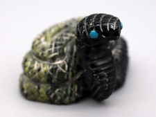 Unsigned Serpentine Zuni Coiled Snake Fetish by Unknown Carver picture