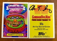 Rare 2 auto GPK Dr. Teeth MUPPETS MAYHEM Card Set Garbage Pail Kids Trashy TV picture