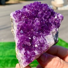 231G Natural Amethyst geode quartz cluster crystal specimen Healing A377 picture