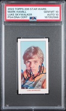 Mark Hamill Signed Topps 2022 Topps 206 Star Wars Luke Skywalker Auto PSA 10 picture