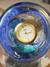WONDERFUL Lenox Undersea Paradise Clock Paperweight Dolphins Blue Wave 3