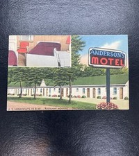 Dillwyn, VA 1940 Linen Postcard: Anderson's Motel - Virginia Posted picture