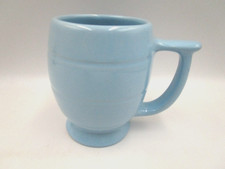 FRANKOMA POTTERY PLAINSMAN BARREL LIGHT BLUE C2 COFFEE MUG picture