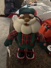 Avon Animated Groovy Dancing Santa Sings Shout African American Black Great Rare picture