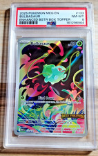 2025 Pokemon Mega Evolution BULBASAUR #133 Holo Enhanced Stamped Promo PSA 8 picture