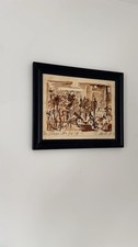 Vintage NYC Plaza Hotel Watercolor Signed T Meek Jr c1950s Framed picture