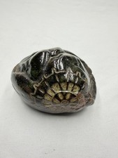 Studio Pottery Sculptural Lidded Box Dark Green Brown Glaze Marked Trinket Box picture