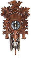 BIRD and LEAF Model 1200 Brown Forest Mechanical Cuckoo Clock, Linden Wood with picture