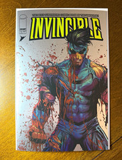 Invincible #1 Tyler Kirkham Battle Damage Blue Suit 2026 LTD to 1500 In Hand NM picture