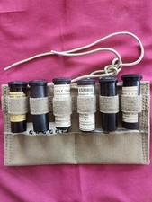 WW2 VIAL MEDICAL INSERT USMC NAVY CORPSMAN ARMY MEDICAL FIRST AID KIT POUCH BAG picture