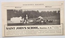1907 Saint John's School Military War Dept. Original Print Ad 1900's Manlius NY picture