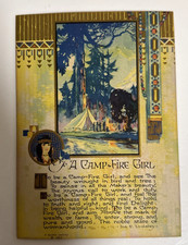 Camp Fire Girls 1927 Buzza Motto Print – To A Campfire Girl Vintage picture