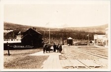 Carcross Yukon 'Steamer Tutshi' Railway General Store Unused RPPC Postcard E78 picture