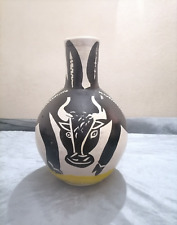 Ceramic Pitcher Madoura Plein Feu Empreinte Originale De PICASSO Taureau (Bull) picture