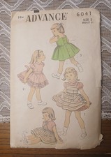 McCall 743, Advance 3281, 6041, three retro girl toddler patterns picture