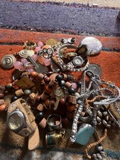 Untested/Unsearched Junk Drawer Lot; Keys, Jewelry, Rings, Coins, Watches, Pins picture