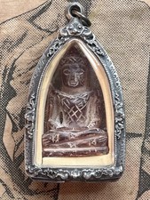 Phra Hin kae Bucha Thai Buddha Statue Kru Hot beautifulhandmade from Red stone picture
