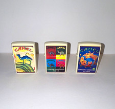 Camel Turkish & American Blend collectible flip-top lighters lot of 3 year 2005 picture
