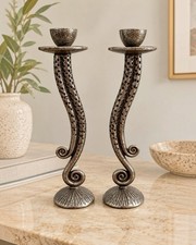 Vintage pewter Candlesticks Set picture