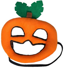 RARE Vintage Russ Berrie Halloween Mask Pumpkin Jack o Lantern 70s 80s Costume picture
