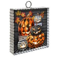 Briarwood Lane Halloween Patterned Jack-O-Lanterns Metal Mini Moment 6x6 picture