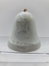 VTG Porcelain 1985 Enesco Precious Moments Bell The Light of the World is Jesus picture