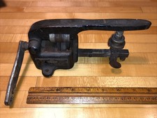 VTG Sioux No 237 Abrasive Disc Trimmer Hand Crank Cast Iron Bench Tool 1937 picture
