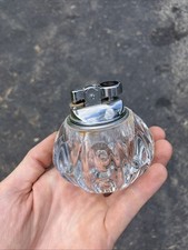 Vintage Tabletop Lighter Clear Glass Works Sparks 1970s picture