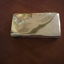 Vintage E.P.C.A. Poole Co. Silver Plate Cigarette/ Jewelry Box With Wood Lining. picture