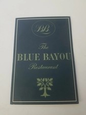 The Blue Bayou Restaurant New Orleans Disneyland 'Souvenir ' Menu 6.5