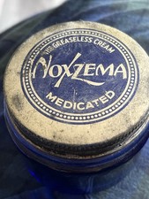 WWII Noxzema Glass Jar With Lid Vintage Antique Beauty Vanity picture