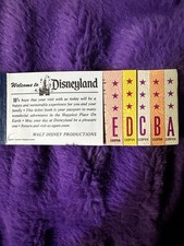 Disney Park Antique E ride tickets A, B, C, D and E.  Complete and Perfect Cond picture