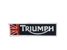 STUNNING VINTAGE STYLE TRIUMPH EMBROIDERED IRON-ON FLAG PATCH...RARE COLOR COMBO picture