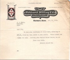 Hubbard Milling Co. 1912 Mankato MN Antique Letterhead Billhead TK21 picture