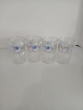 Vintage 1991 Pillsbury Doughboy Marching Band Clear Plastic Glasses - Set of 4 picture