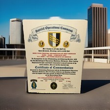U.S. ARMY - 6TH PSYCHOLOGICAL OPERATIONS BN (ABN) - CERTIFICATE OF COMMENDATION picture