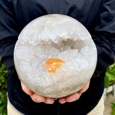 5.31LB Agate Open Smile Crystal Sphere Energy Healing Wealth Attraction Ornament picture