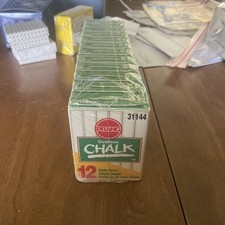 VINTAGE Prang Hygieia Yellow 31144 Dustless Board Chalk NOS 12 Boxes/ 144 Pieces picture