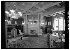 Lawnfield Mentor Ohio Library Fireplace Interior 1900s Black and White Photo picture
