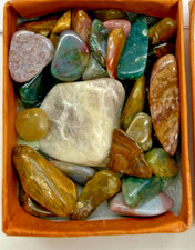🔥🔥MIXED LOT OF 33 ROCKS/STONES PARTIALLY TUMBLED - 38 GRAMS🔥🔥 picture