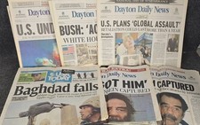 Lot Of 9/11 & Saddam Capture Dayton Daily News And 1 USA Today Newspapers picture
