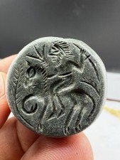 Unique Old Wonderful Roman Intaglio Seal Stone Stamp Bead picture