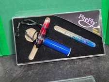 Vintage Firefly WildeWood Miniature Kaleidoscope With Case Red Blue picture