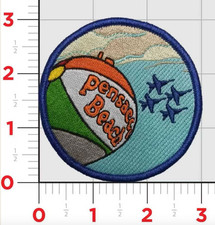 NAVY NAS PENSACOLA BEACH SUMMER BLUE ANGELS EMBROIDERED PATCH HOOK & LOOP picture