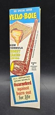 Vintage Yello-Bole Tobacco Pipe Honey Cured Smoke Brochure Sales Ad  picture