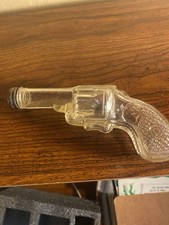 1916 GUN Fancy Grip Glass CANDY CONTAINER Antique E&A 258 picture