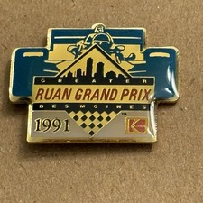 Greater Des Moines Ruan Grand Prix 1991 Kodak Lapel Pin Race Car Iowa VTG picture