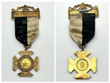 Antique 1902 Knights Templar Souvenir Badge Medal 50th Annual Conclave picture