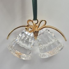 VTG 90s Retired Collectible Swarovski Crystal Christmas Memories Bells Ornament  picture