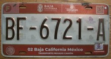 MEXICO state of BAJA CALIFORNIA LICENSE PLATE - BF-6721-A - CAMION picture